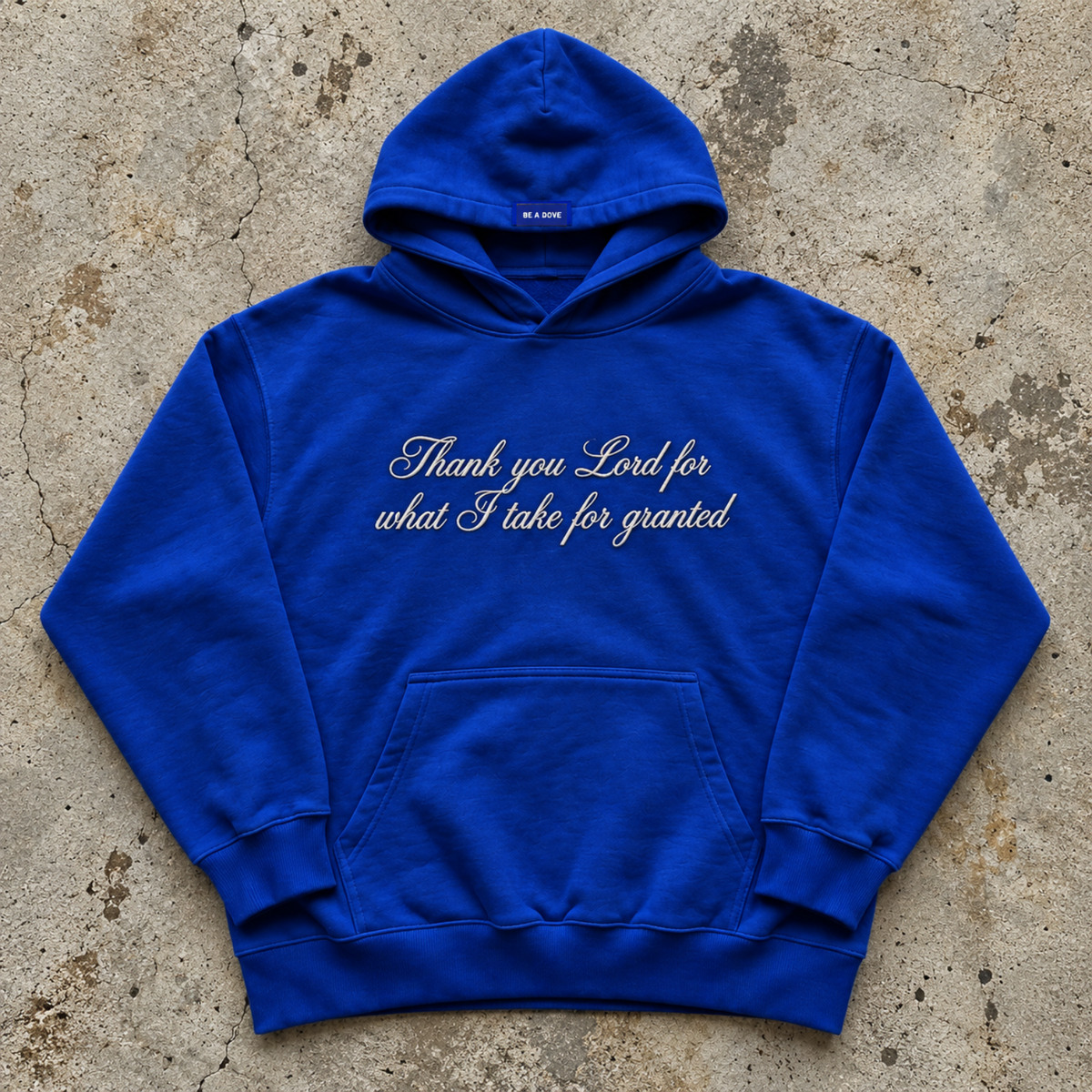 Thank You Lord - Royal Blue Heavyweight Hoodie