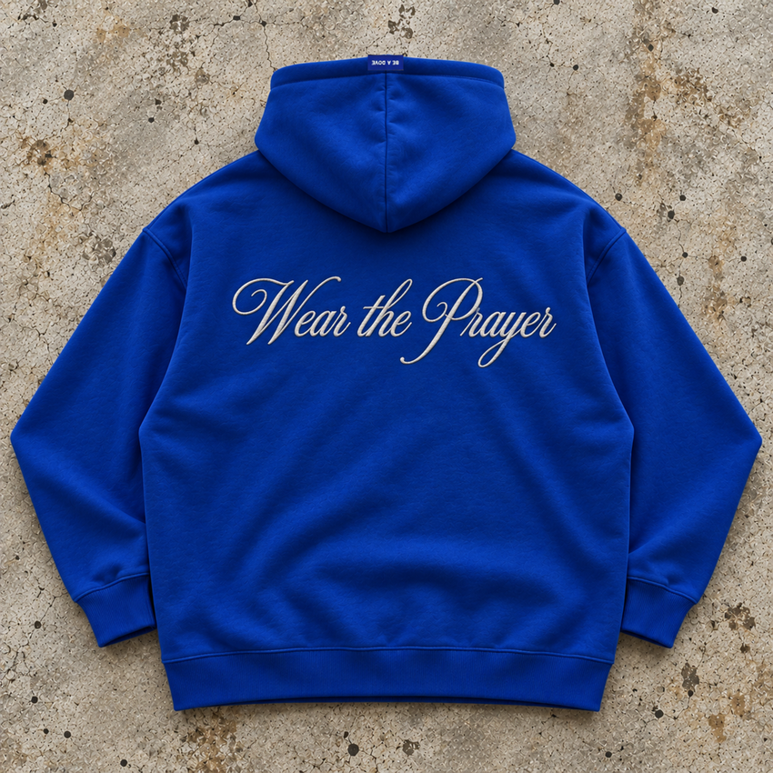 Thank You Lord - Royal Blue Heavyweight Hoodie