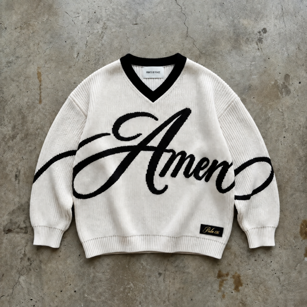 Amen - Cream Oversized Knit Sweater