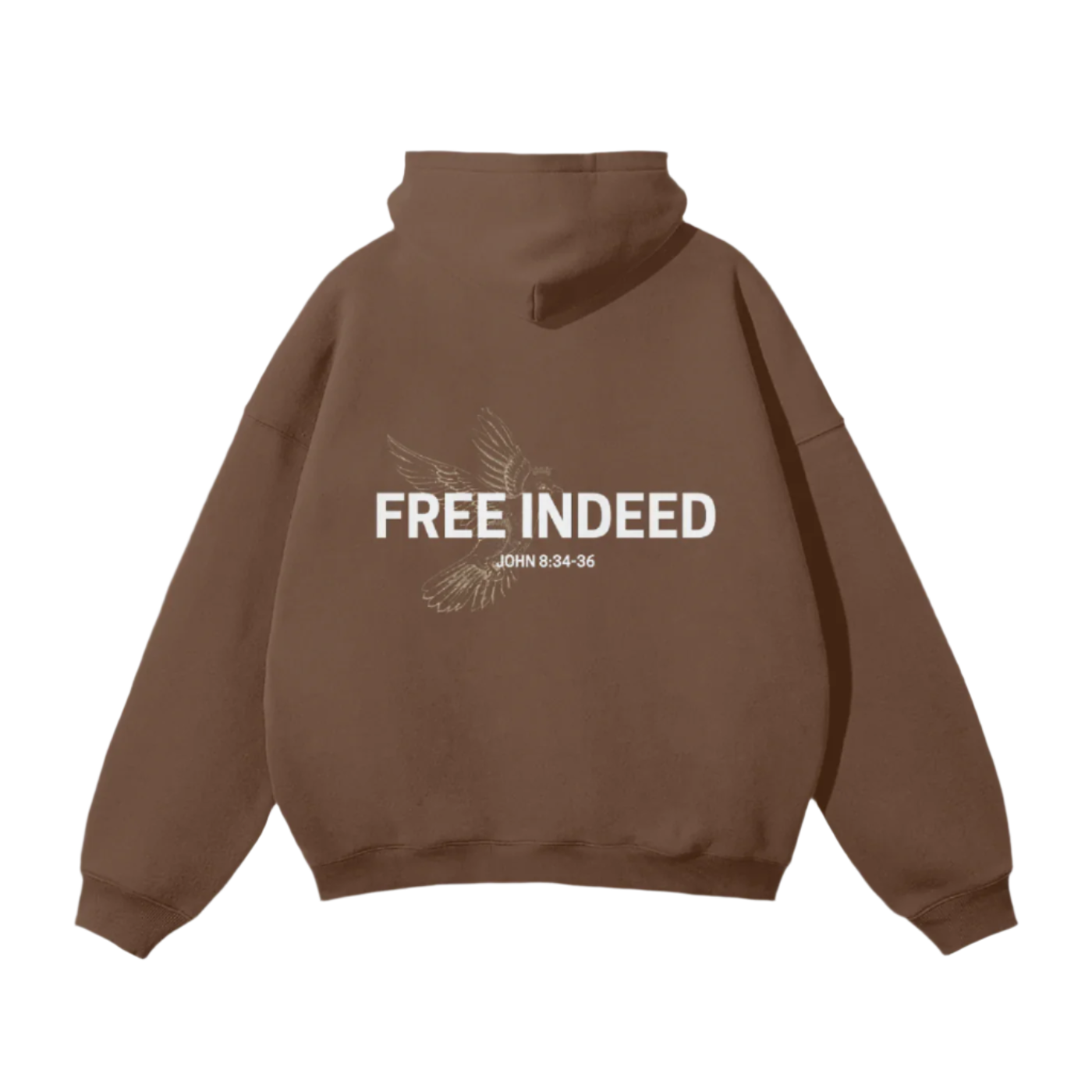 FREE INDEED | Brown Hoodie