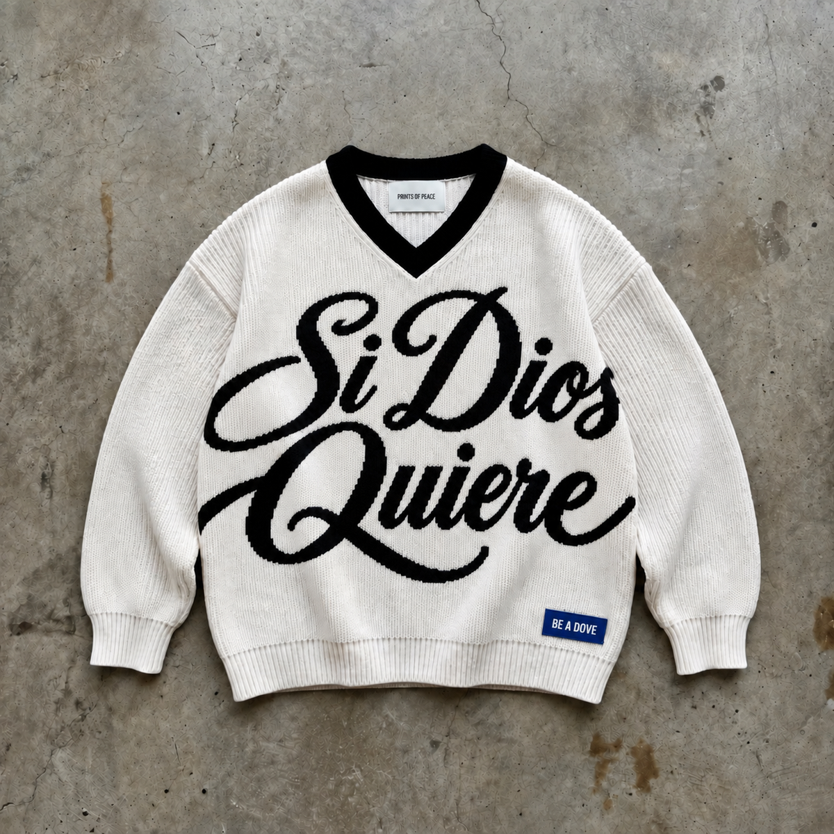 Si Dios Quiere - Off-White Knit Sweater