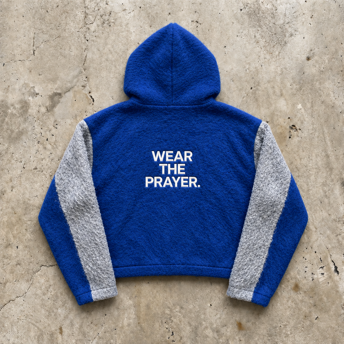 Quiet My Soul - Royal Blue Mohair Hoodie