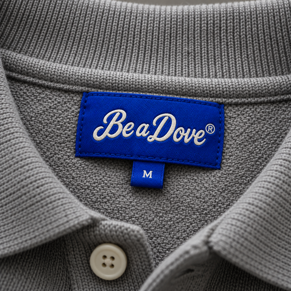 Be a Dove - Grey Colorblock Polo Sweater