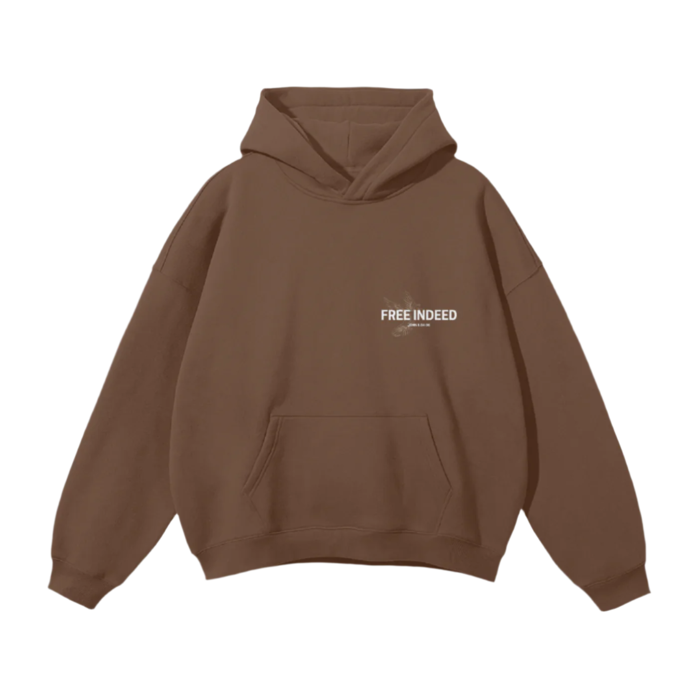 FREE INDEED | Brown Hoodie
