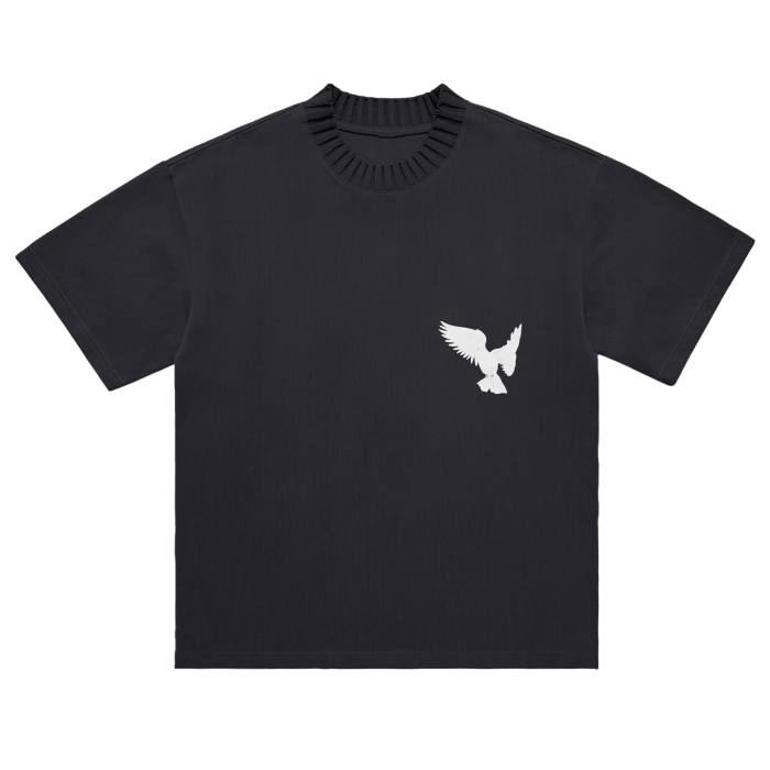 DOVE GRAPHIC | Knitted Round Neck Tee