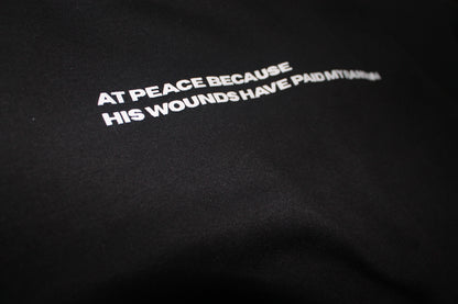 His wounds have paid my ransom - Oversized Black Tee