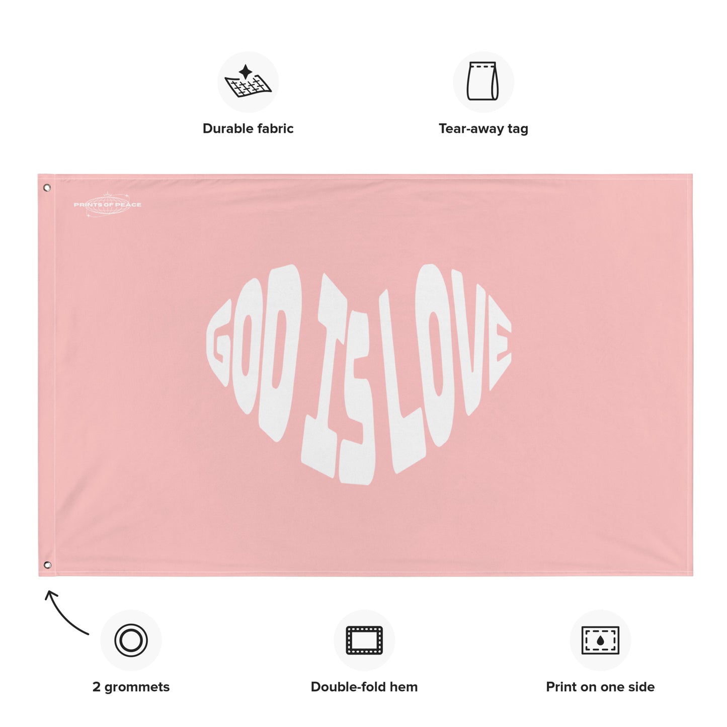 God is Love - Pink Flag