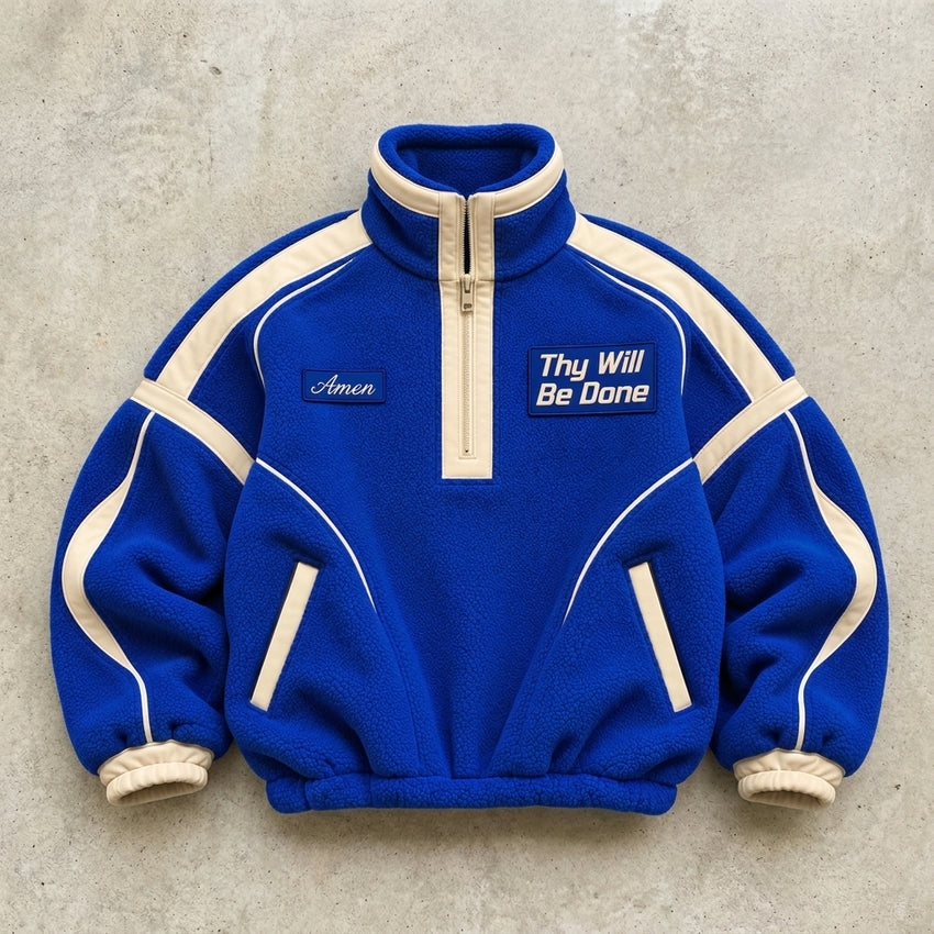 Thy Will Be Done - Royal Blue Quarter-Zip Fleece